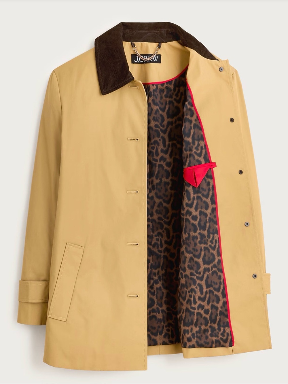 NWT J. Crew Women's Barn Jacket in cotton canvas w/ Dark Brown Collar, sz Small - Picture 3 of 9